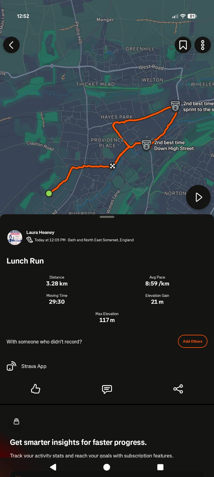 Laura’s running progress screenshot 5